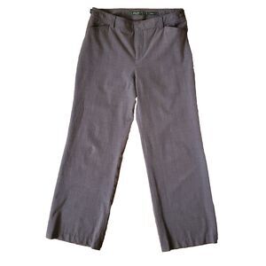 Eddie Bauer Pants Womens 10 Stretch Straight Leg Brown Glen Check Plaid Trousers